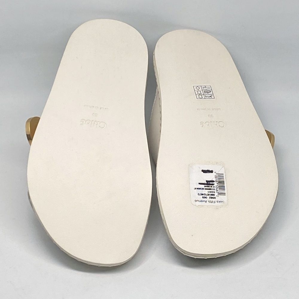 Chloe Rebecca Leather Slide Sandals size 39 - Picture 14 of 15